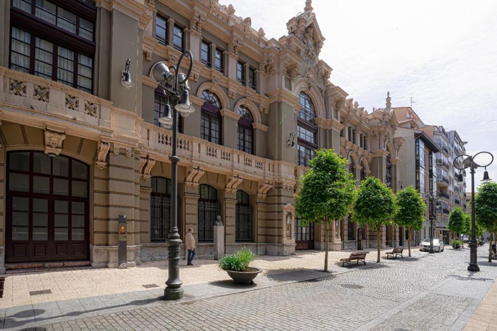 Apartamento Palacio Valdes, Centro Aviles, Con Parking Buitenkant foto